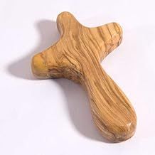 Comfort Cross-Olivewood Hand Held Cross (4" x 2-1/2") (#21209)