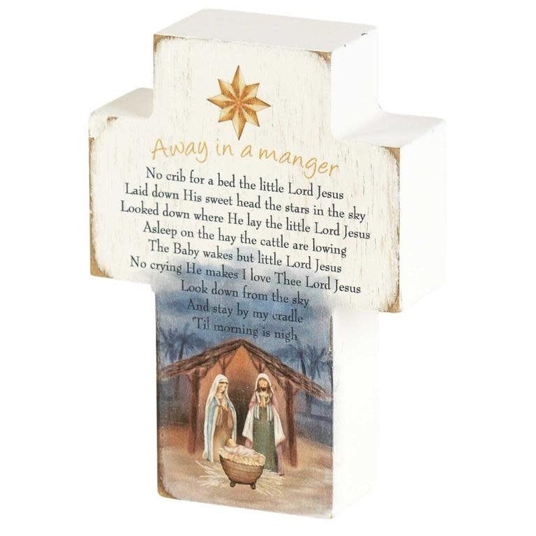 Tabletop Cross Away in the Manger