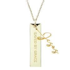 Necklace-Name Plate-Jesus