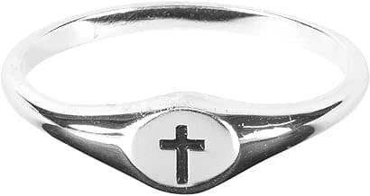 Ring Engraved Cross Size 7