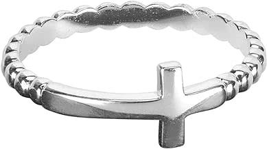 Ring Horizontal Cross Ball Band Size 8