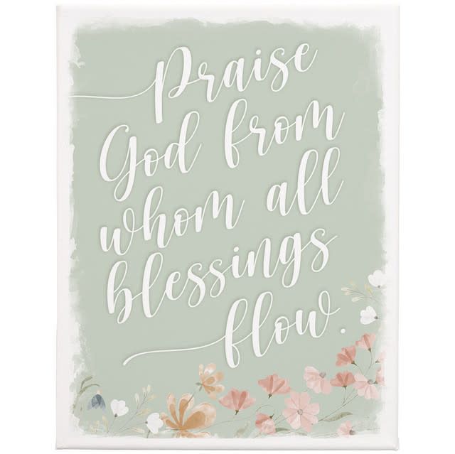 Praise God Green 9x 12