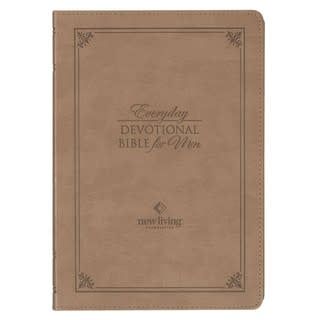 NLT Everyday Devotional Bible for Men Tan Debossed