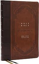 KJV Giant Print Thinline Bible Vintage Series (Comfort Print)-Brown Leathersoft