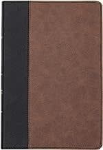 CSB Large Print Thinline Bible-Black/Brown LeatherTouch