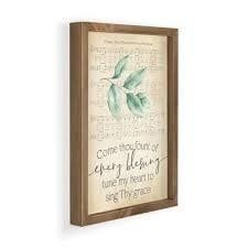 Pine Framed Wall Art-Come Thou Fount (17 x 13)