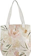 Canvas Tote-Blessed/Floral (17&quot; x 14.5&quot; w/8&quot; Gusset)