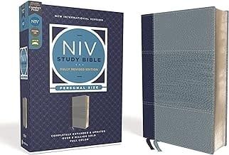 NIV Study Bible/Personal Size (Fully Revised Edition) (Comfort Print)-Navy/Slate Blue Leathersoft