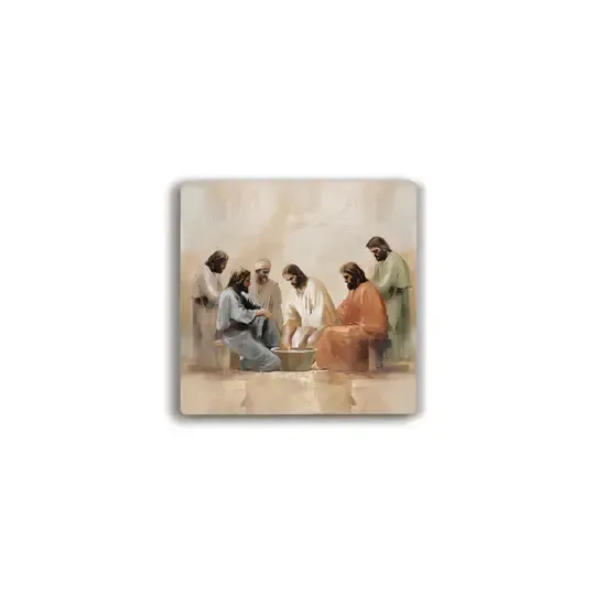 Jesus Washing Feet Coaster