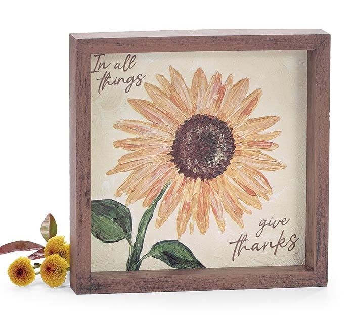 IN ALL THINGS GIVE THANKS SHELF SITTER