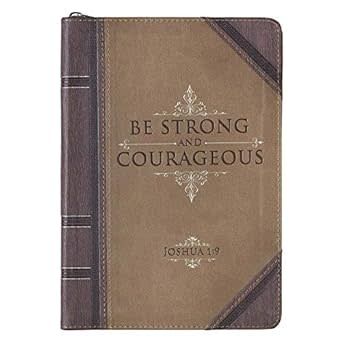 Brown Vegan Leather Zipped Journal, Inspirational Men’s Notebook