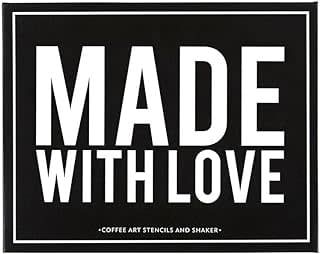 Coffee Stencils Boxed Set (Includes 3 Coffee Art Stencils &amp; Shaker)