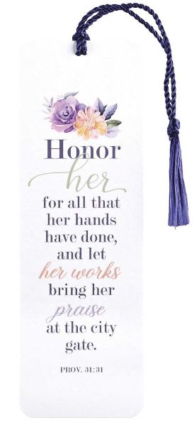TASSEL BOOKMARK HONOR HER PURPLE FLORAL