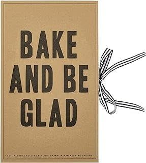 Baking Set-French Rolling Pin Whisk Measuring Spoons &amp; Recipe/Boxed
