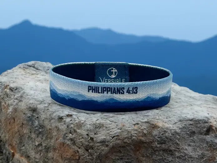 Phil 4:13 Mountain Horizon Wristband Large