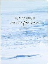 Journal-His Mercy Flows In Wave After Wave (Luke 1:50 MSG) (6.5&quot; x 8.5&quot;)