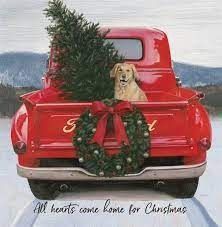 All Hearts Come Home For Christmas (Dog On Back of Truck)