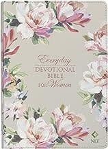 NLT Devotional Bible Women Floral Faux Leather