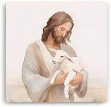 Jesus and Lamb 4x4