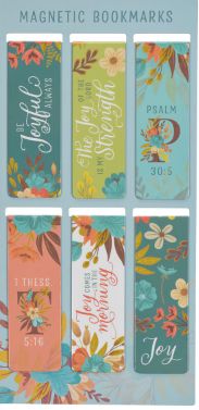 Joyful Faith Floral Magnetic Bookmark Set