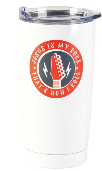 20 oz Jesus Is My Rock White Tumbler