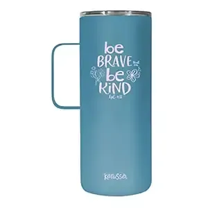 Kerusso Be Kind Stainless Steel Tumber w/Handle, Blue, 22 oz