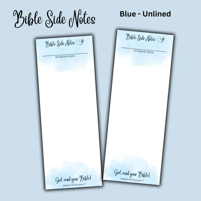 Bible Side Notes- Blue No Lines