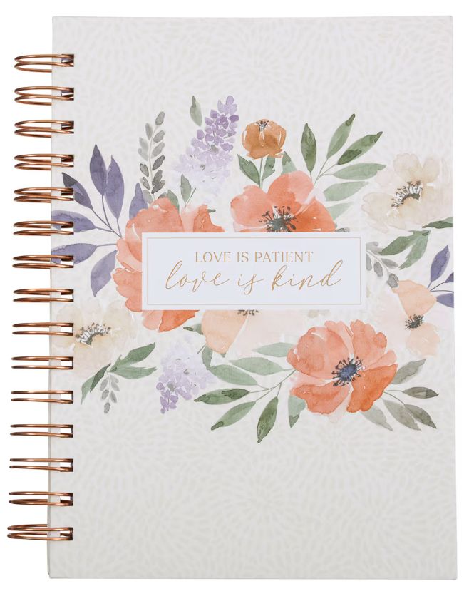 Love is Kind Coral Poppy Wirebound Journal