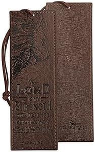 Faux Leather Bookmark The Lord Is My Strength