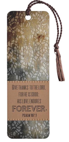 TASSEL BOOKMARK GIVE THANKS TO THE LORD