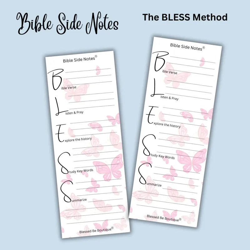 Bible Side Notes- BLESS Method Side Notes