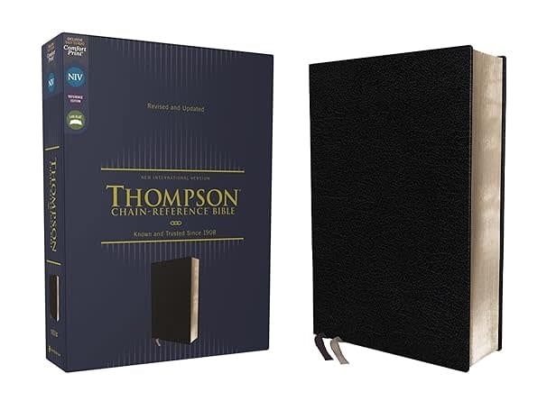 NIV, Thompson Chain-Reference Bible, European Bonded Leather, Black