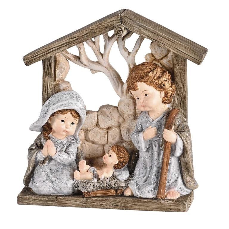 Resin Holy Family Creche 6&quot;