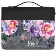 Bible Cover-Believe-Black/Floral-XLG