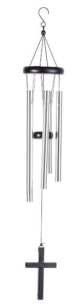Windchime Black Metal Cross Sail 33in
