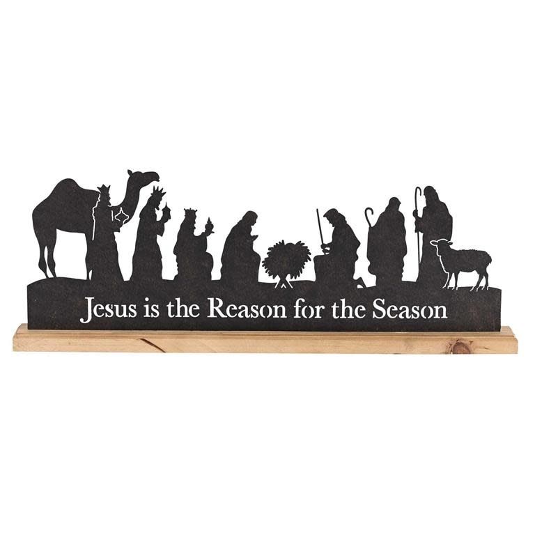 Nativity Holy Family Silhouette Woodbase