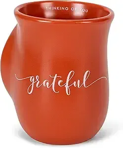 Grateful For You Harvest Orange 14 Ounce Ceramic Handwarmer Mug