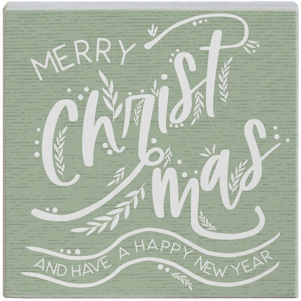 Merry Christmas Wood Block
