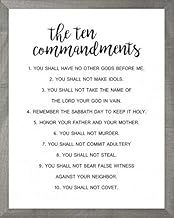 Framed Art Ten Commandments