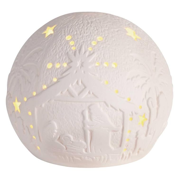 Nativity LED Light Up Orb Porcelain