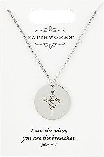 Necklace Vine Silver Round