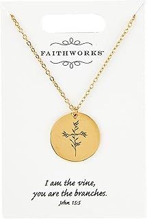 Necklace vine gold Round