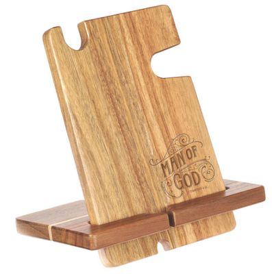 Man of God Acacia Wood Personal Accessory Organizer - 1 Timothy 6:11