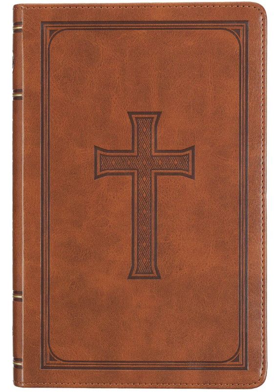 KJV Honey-brown Faux Leather with Thumb Index