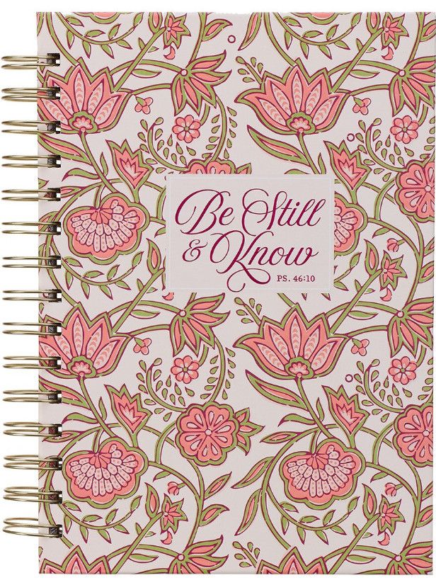 Be Still and Know Pink Spring Wirebound Journal - Psalm 46:10