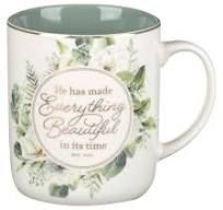 Mug Floral Green Everything Beautiful