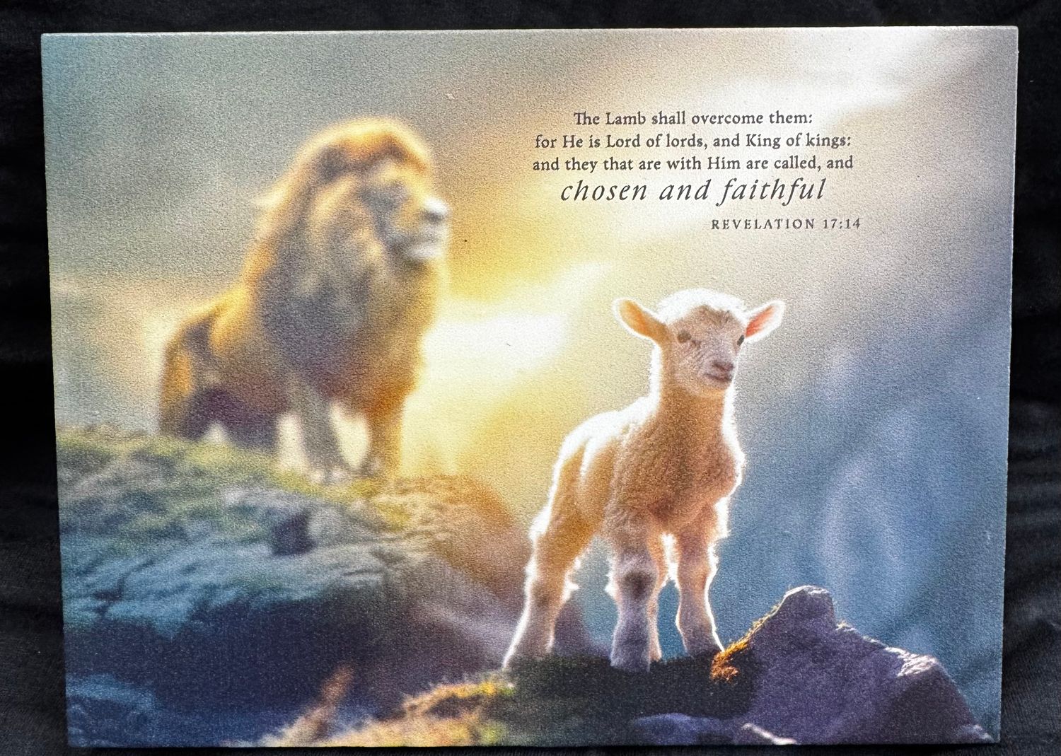 The Lamb Shall Overcome- 7.25x5.5