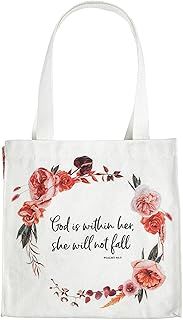 Canvas Tote God is within her, she will not fall