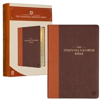 NLT Spiritual Growth Bible Faux Leather Espresso/Toffee Indexed