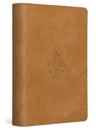 ESV Student Study Bible TruTone, Nubuck Caramel, Wildflower Design